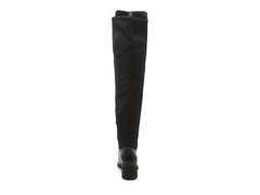 Charles David Reason Black Vegan Leather 50/50 Fitted Over The knee Riding Boots