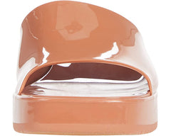 Steve Madden Harlin Camel Open Toe Slide-On Single Strap Heeled Sandal