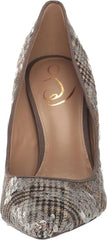 Sam Edelman Hazel Grey Tweed Multi Stiletto Heeled Dress Shoes Pointed Toe Pumps