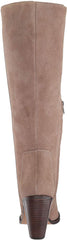 Lust For Life Jordan Boot Taupe Beige Suede Chunky Stacked Heel Knee High Boots