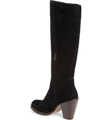 Lust For Life Jordan Boot Black Suede Chunky HeelKnee High Boots