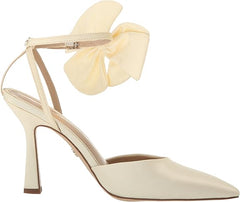 Sam Edelman Halie Pearl Ivory Pointed Toe Stiletto Heeled Bow Detailed Pumps