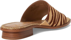 Sam Edelman Sabrina Beechwood Multi Squared Open Toe Slip On Mules Sandals