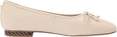 Sam Edelman Marisol Modern Ivory Square Toe Slip On Classic Leather Ballet Flats