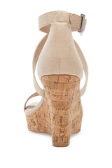 Charles by Charles David Launch Nude Cork Platform Wedge Heel Sandals