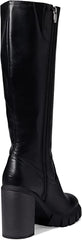 Nine West Kani3 Black3 Chunky Stacked Block Heeled Knee High Fashion Boots