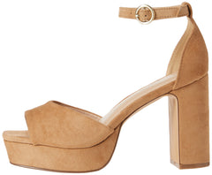 The Drop Hamalie Sand Fashion Platform Open Toe Block High Heeled Sandals 9