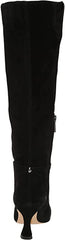 Sam Edelman Leigh Black Pointed Toe Spooled Heel Knee High Fashion Tall Boots