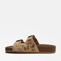 Sam Edelman Orianna Ivory Multi Sequin Beads Open Toe Double Strap Slide Sandal