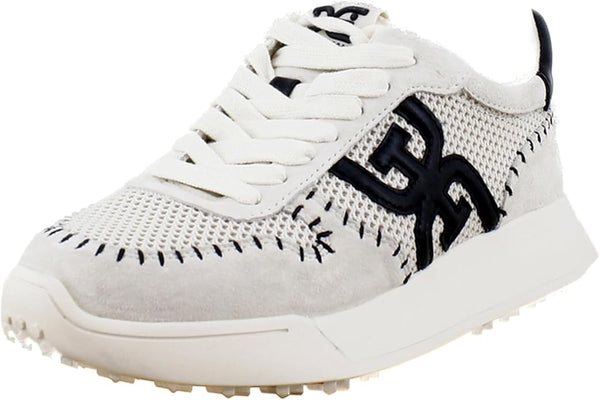 Sam Edelman Langley Ivory/Black Crochet Chunky Platform Low Top Flat Sneakers