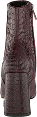Sam Edelman Codie Bordeaux Side Zipper Squared Toe Fashion Ankle Boots