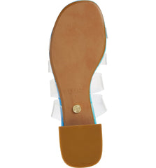 Cecelia New York Lincoln Slide Sandal Blue Slip On Clear Mule