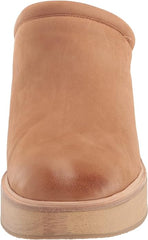 Dolce Vita Camdin Praline Nubuck Slip On Block Heel Rounded Toe Heeled Sandals