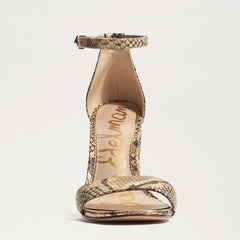 Sam Edelman Yaro Sand Ankle Strap Open Round Toe Block High Heeled Wide Sandals