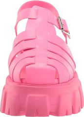 Steve Madden Echo Hot Pink Ankle Strap Chunky Platform Fisherman Sandals
