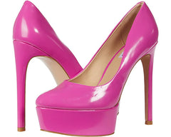 Steve Madden Brenna Magenta Point Close Toe Slip On High Stiletto Platform Pumps