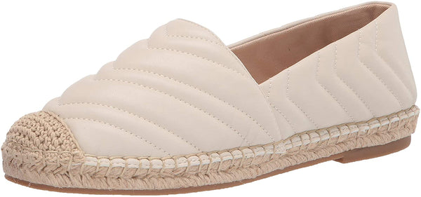 Steve Madden Winnow Bone Slip On Rounded Toe Chevron Quilted Flats Shoes