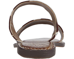 Sam Edelman Gala Brown Multi Fashion Slip On Open Toe Flat Manmade Slide Sandals