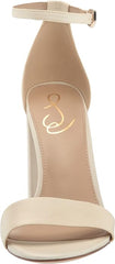 Sam Edelman Yaro Pearl Ivory Ankle Strap Open Round Toe Block High Heel Sandals