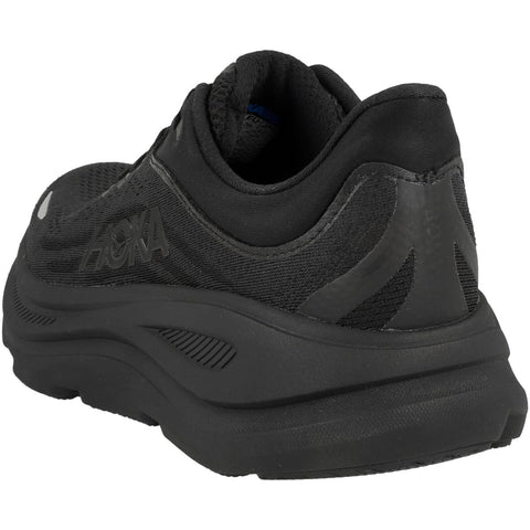 Hoka Womens Bondi 9 Black Fashion Lace Up Comfortable Cushion Platform Sneakers