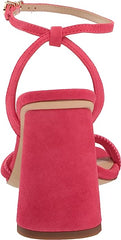 Sam Edelman Kia Ultra Fuchsia Squared Toe Ankle Strap Block Heeled Wide Sandals