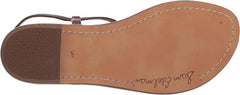 Sam Edelman Gigi Maple Bourbon Embossed Open Toe Ankle Strap Flats Sandals