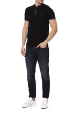 Roberto Cavalli Short Sleeve Polo T-shirt Black FST645A#21005051