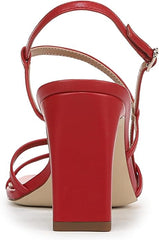 Sam Edelman Emmie Summer Red Square Open Toe Strappy Buckle Block Heeled Sandals