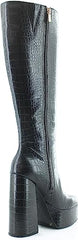 Jessica Simpson Knee High Block Heel Boots Samah Black Round Toe Platform Boots
