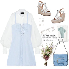 AIJIVOU Wedge White Platform Ankle Strap Open Toe Dress Wedge Heeled Sandals