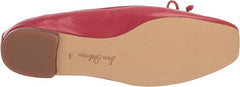 Sam Edelman Meadow Begonia Red Slip On Square Toe Bow Detail Ballet Flats