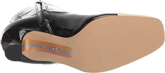 Sam Edelman Livia Black/Modern Ivory Spool Heel Squared Toe Fashion Ankle Boots