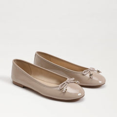 Sam Edelman Felicia Chai Latte Luxe Slip On Rounded Toe Flexible Ballet Flats