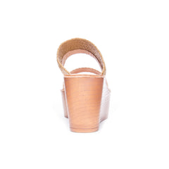 Chinese Laundry Wind Espadrille-Style Platform Sole Sandal-Tan/Cream Stretch