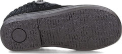 Clarks Black Knitted Collar Winter Clog Rounded Closed Toe Slippers