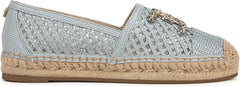 Sam Edelman Khiara Light Robin Egg Blue Cap Toe Espadrille Woven Flat Loafers