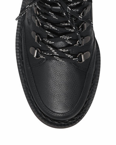 Vince Camuto Medjey Black/Charcoal Lace Up Rounded Toe Classic Combat Boot