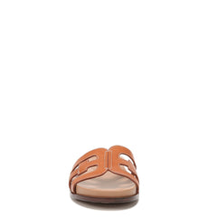 Sam Edelman Nettie Saddle Leather Slip On Open Toe Flats Slides Sandals