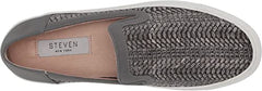 Steve Madden Kicks Raffia Slip On Sneakers GREY MULTI White Platform Loafers