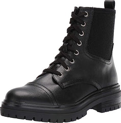 Circus By Sam Edelman Giovanny Black Rounded Toe Lace Up Chunky Heel Combat Boot
