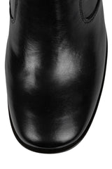 Jeffrey Campbell Chica Black Brown Stack Chunky Block Heel Knee High Boots
