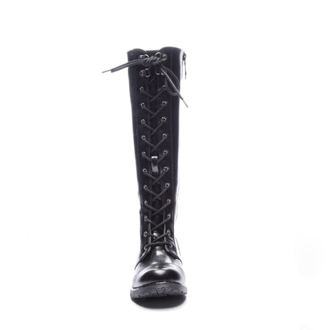 Dirty Laundry by Chinese Laundry Women's Roset Combat Boot, Black Smooth