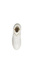 Steve Madden Brix White Rounded Closed Toe Lace Up Embellished Detail Sneakers