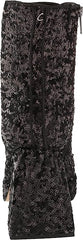 Circus By Sam Edelman Kia Sequin Black Lace Up Side Zip Block Heel Ankle Boots