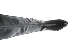 Charles David Reason Black Vegan Leather 50/50 Fitted Over The knee Riding Boots