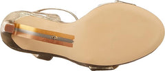Sam Edelman Jade Gold Rounded Open Toe Stiletto Heeled Ankle Strap Dress Sandals