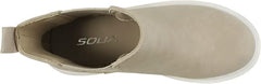 Soda Pilot Sand Nbpu Pull On Round Toe Chunky Platform Wide Ankle Chelsea Boots