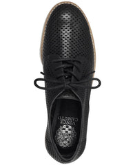 Vince Camuto Nillindie Platform Pierced Oxford Loafers Black Leather Platform