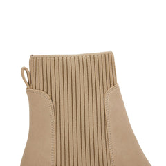 Ruanyu Platform Ankle Elastic Chunky Block Heel Chelsea Booties Lug Combat Boots 8
