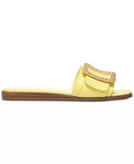 Sam Edelman Inez Butter Squared Open Toe Buckle Detail Slip On Slides Sandals